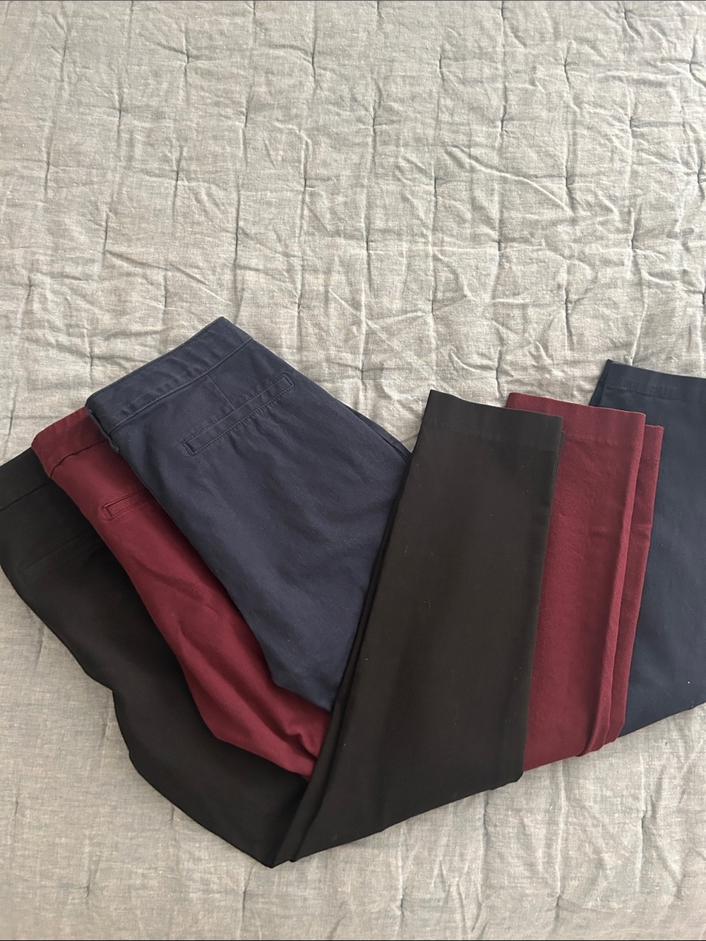 3-Pack Old Navy Pixie Dress Pants in Navy, Burgundy, and Black